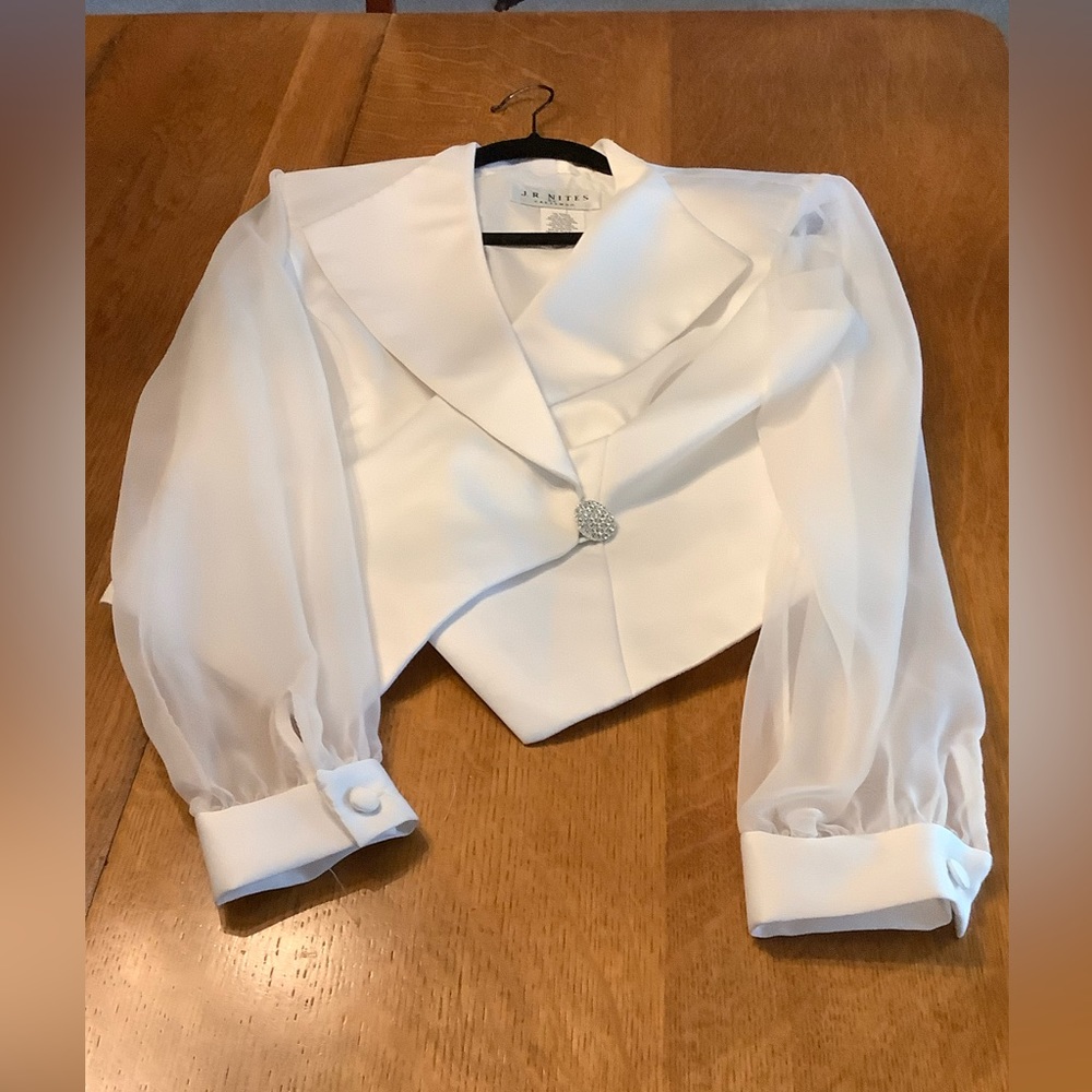 White satin blouse
